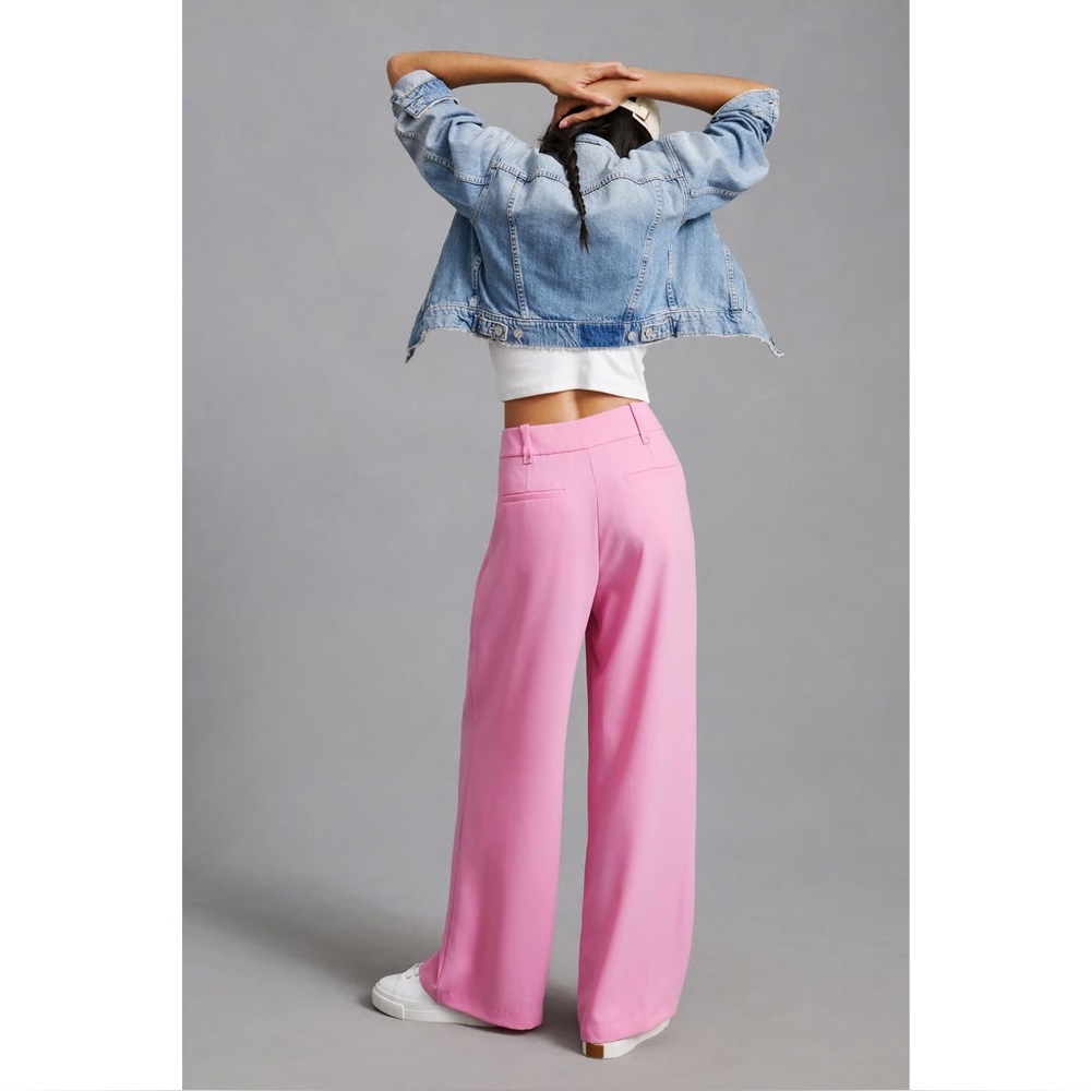Anthropologie Exquise Carnation Flared Trousers - Picture 3 of 14